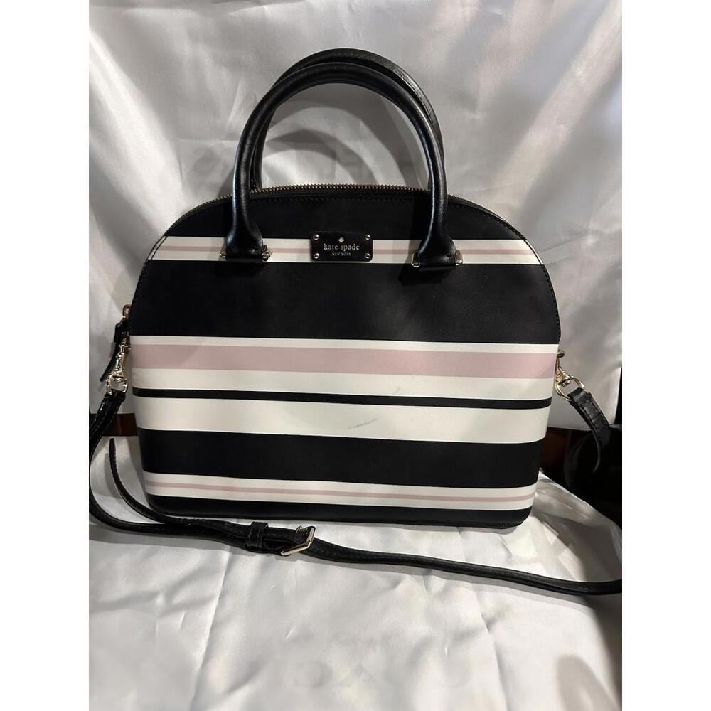 Katie Spade Pink, Black And White Medium Handbag